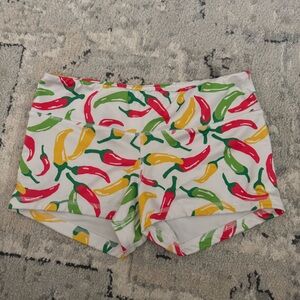 Fleo shorts size medium- chili peppers